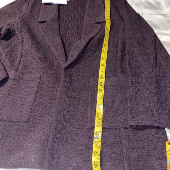 Eileen Fisher Cotton Tencel Stretch Pucker Notch Collar Jacket  PL NWT $358 - Picture 7 of 12